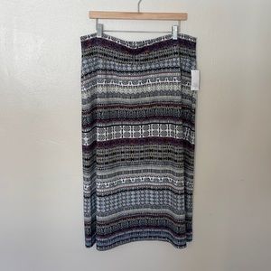 NWT Daily Thread Tile Print Midi Skirt. 1X